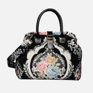 Handsewn Carpet Purse-Mary Poppins Carpet Bag-Everyday Carry Shoulder Bag- Eternal Elegance