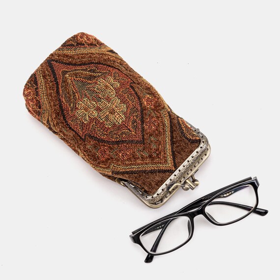 Brown Patterned Sunglasses Case Medium to Large Sunglasses Case in chic Leopard Animal Print  main image 2