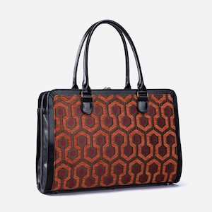 Sac de voyage artisanal - Sac fourre-tout business pour femme - Sac de travail vintage pour ordinateur portable - Sac de transport multi-compartiments pour ordinateur portable - Overlook Hotel « The Shining »