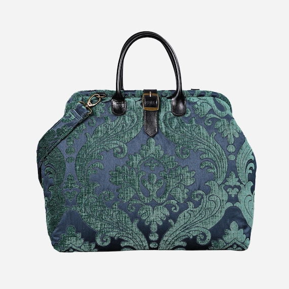 Handcrafted Mary Poppins Bag carpet Weekender carpet Travel Bag duffel Bag queen Hunter Green Etsy