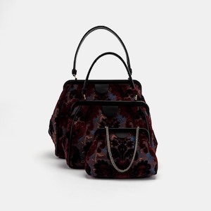 Sac à Main Vintage American West – Imprimé Cuir De Vache Rouge, épaule
