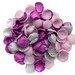 Flower petals - purple, pink and gray fabric petals, wedding petals, handmade silk petals, faux petals, fabric flowers, flower girl, decor