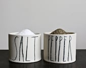 SALT and PEPPER cellars.