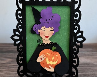 Decoración de Halloween con brujas, arte de Jack-O-Lantern, tapiz espeluznante