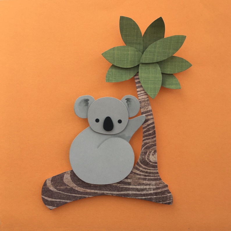 Australia, Zoo, Nursery Decor, Koala Paper Cutout Etsy