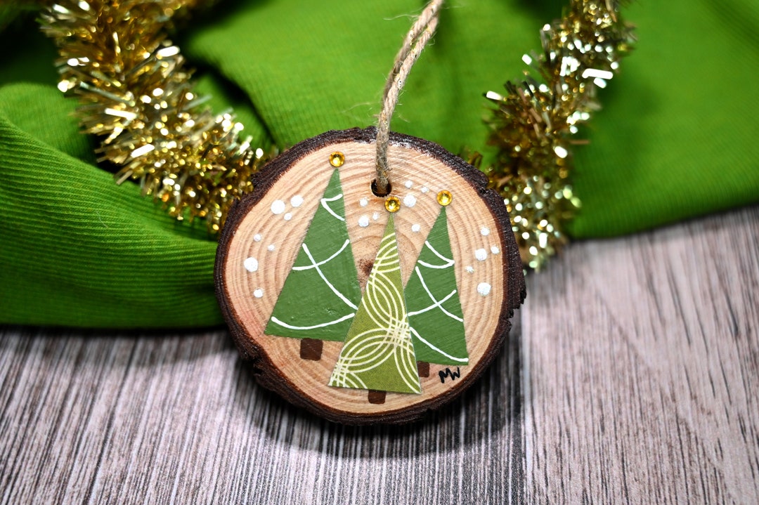 Decorated Tree Reusable Gift Tag, Christmas Tree Ornaments, Handmade Holiday Gifts Etsy