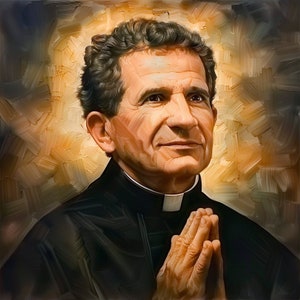 Saint John Bosco - Catholic Art | Digital Product Instant Download