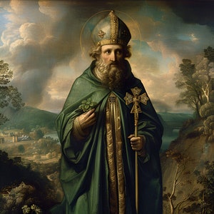 Saint Patrick | High Definition Instant Download | Christian Catholic Artwork