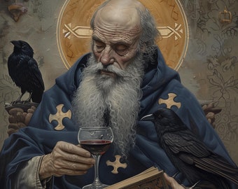 Saint Benedict | High Definition Instant Download | Christian Catholic Artwork