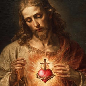 Sacred Heart of Jesus Printable Wall Art – INSTANT DOWNLOAD