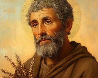 Saint Isidore the Farmer Art Print: Catholic Wall Art (Digital Download)