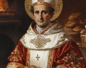 Saint Honoré Art Print: Catholic Baker Patron Saint (Digital Download