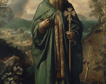 Saint Patrick | High Definition Instant Download | Christian Catholic Artwork