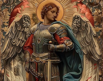 Saint Michael The Archangel | High Definition Instant Download | Christian Catholic Artwork