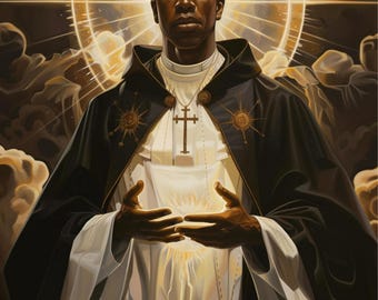 Saint Martin de Porres Art Print: Catholic Home Decor (Digital Download, PDF, JPG, PNG)