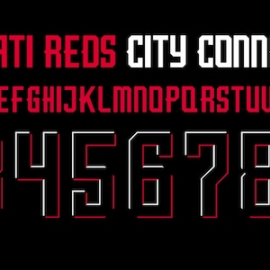 typography, cincy, cincinnati 2023, mlb, baseball, baseball, .ttf, .otf, font, typefont, Cincinnati Reds, City Connect Uniform font,