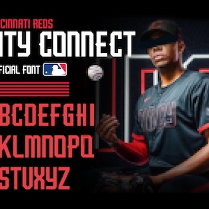 typographie, cincy, cincinnati 2023, mlb, baseball, baseball, .ttf, .otf, police, police de caractères, Cincinnati Reds, police City Connect Uniform,