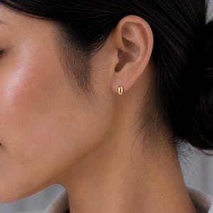 Minimalistische Gold Ohrstecker – Ovale Ohrstecker – 14k Vergoldet – 316L Edelstahl – Wasserfest | PEBBLE Ohrringe
