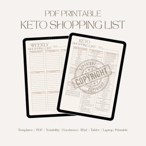 Keto Food List Printable, Keto Grocery List Printable, Keto Food List for Beginners, Low Carb Food List, Keto Tracker, diet template