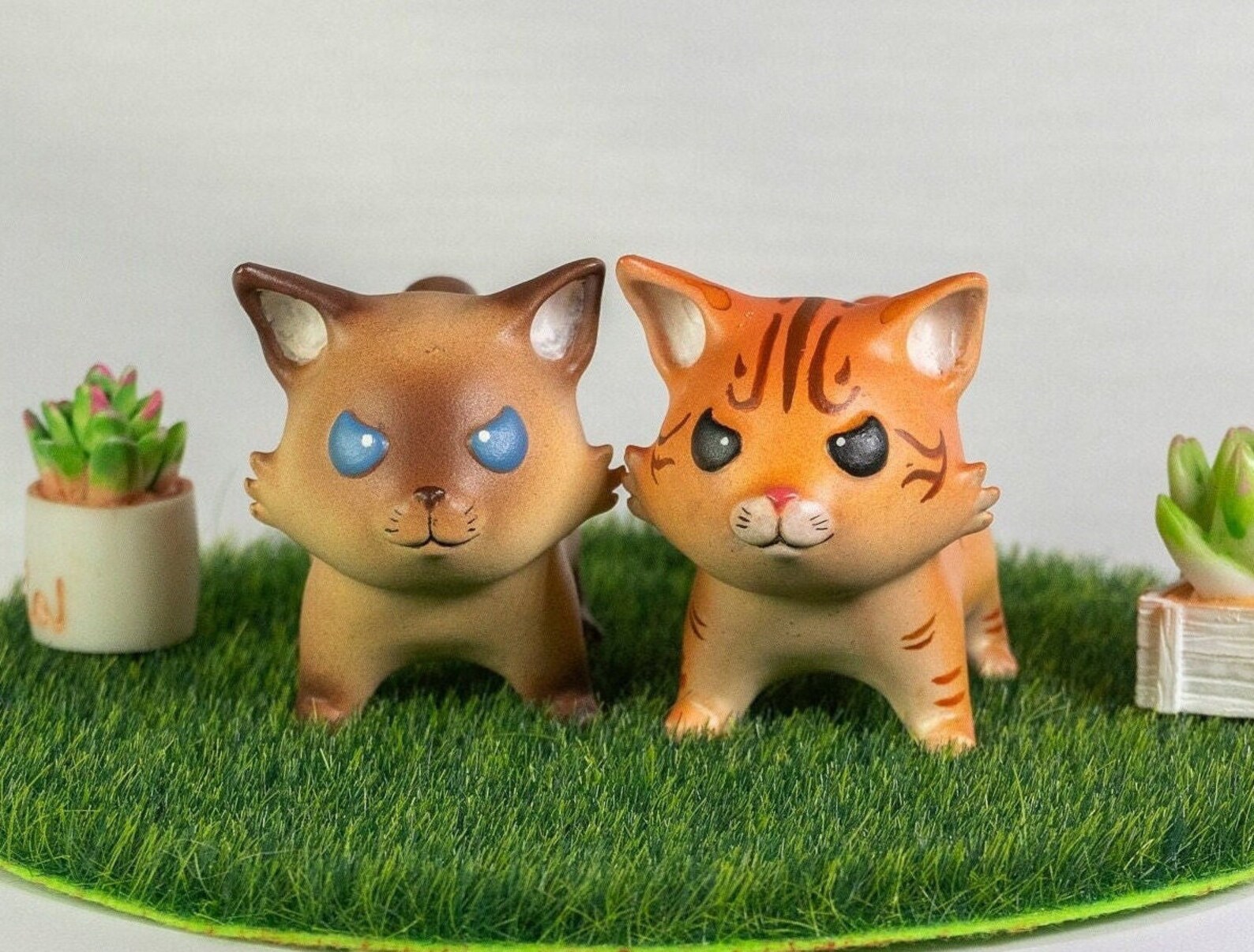 Cute Miniature Cat Figurine I I Emotional Support Pet Orange Tabby and ...