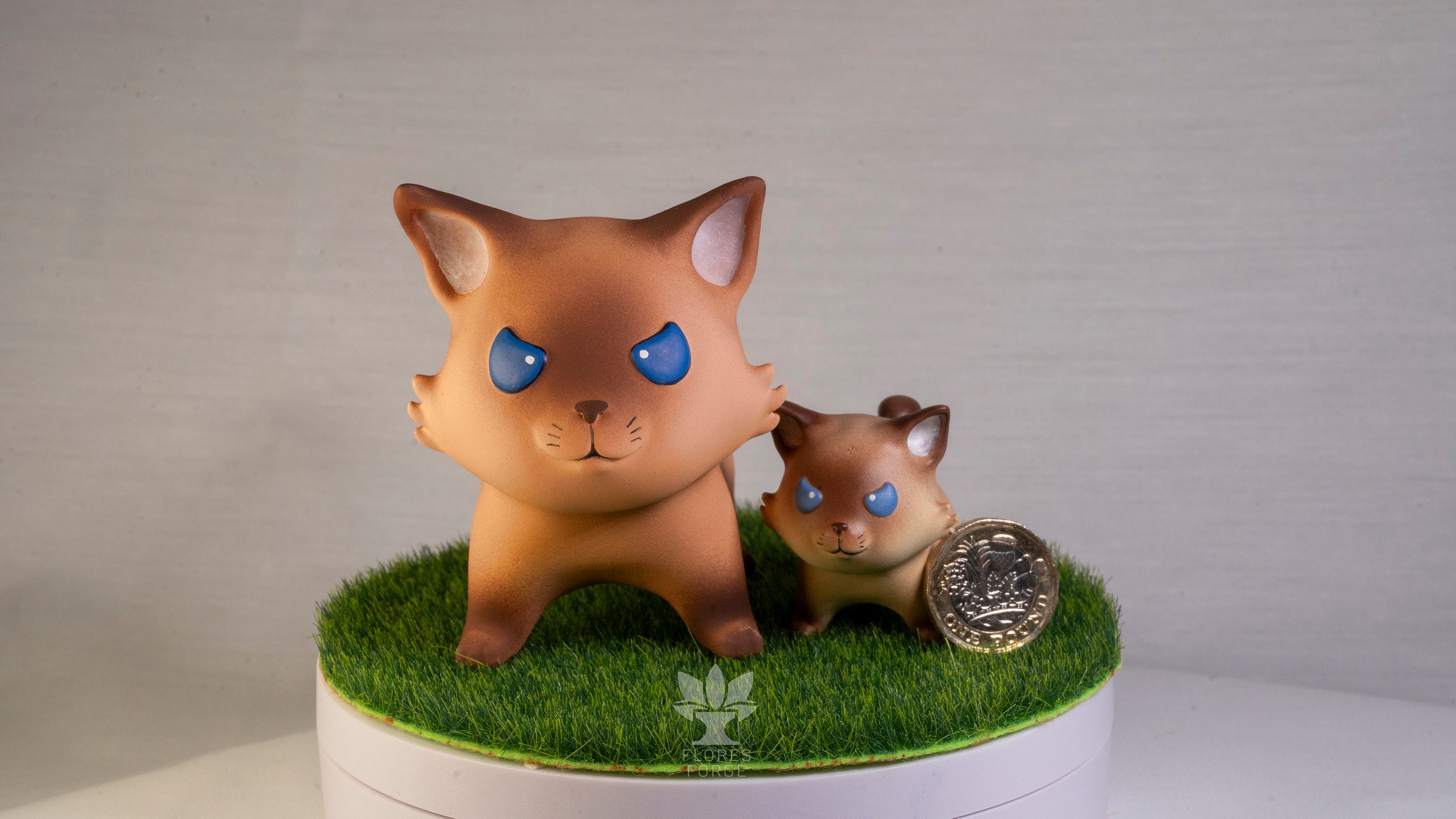 Cute Miniature Cat Figurine I I Emotional Support Pet Orange Tabby and ...