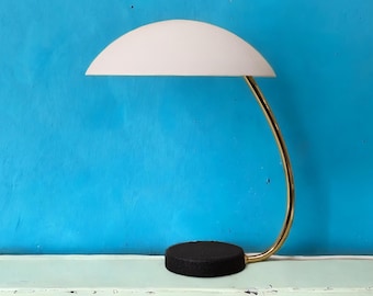 Lampa stołowa Cosack czarno-biała, Mid-Century