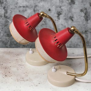 Pair of bedside lamps 1950s