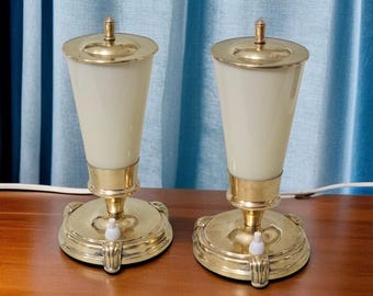 Para lamp stołowych/nocnych w stylu art déco, lata 30. XX wieku