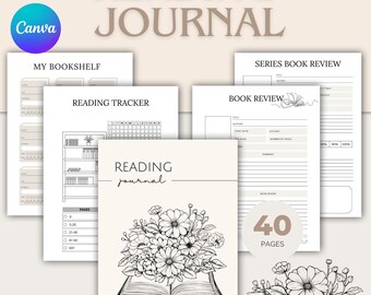 Digitaal leesdagboek, leesdagboek, boektracker, leestracker, boekenclubdagboek, leesgrage, leestracker, afdrukbaar, bewerkbaar