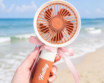 Custom Name Handheld Fan: Team Party Favors,Personalized Rechargeable Handheld Electric Fan, Birthday Party Favor, Gift For Girls