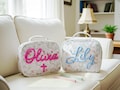 Custom Name Bible Carrying Case - Large Size, Quilted Fabric, Perfect Gift for Christian Women & Girls