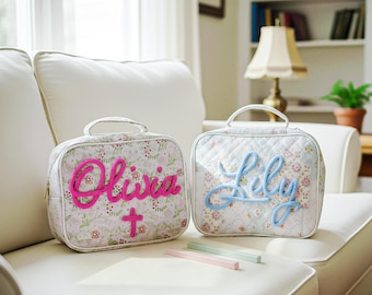 Estuche para Biblia con nombre personalizado - Tamaño grande, tela acolchada, regalo perfecto para mujeres y niñas cristianas