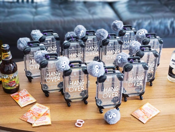 Hangover Kit Mini Suitcase: Bachelorette Party Favor