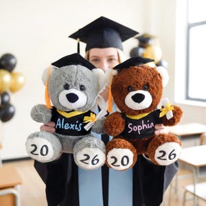 Personalisierter Abschluss-Teddybär | Benutzerdefinierte Name & Jahr grad Bär | Klasse von 2026 Geschenk | Matura Abschluss Kuscheltier