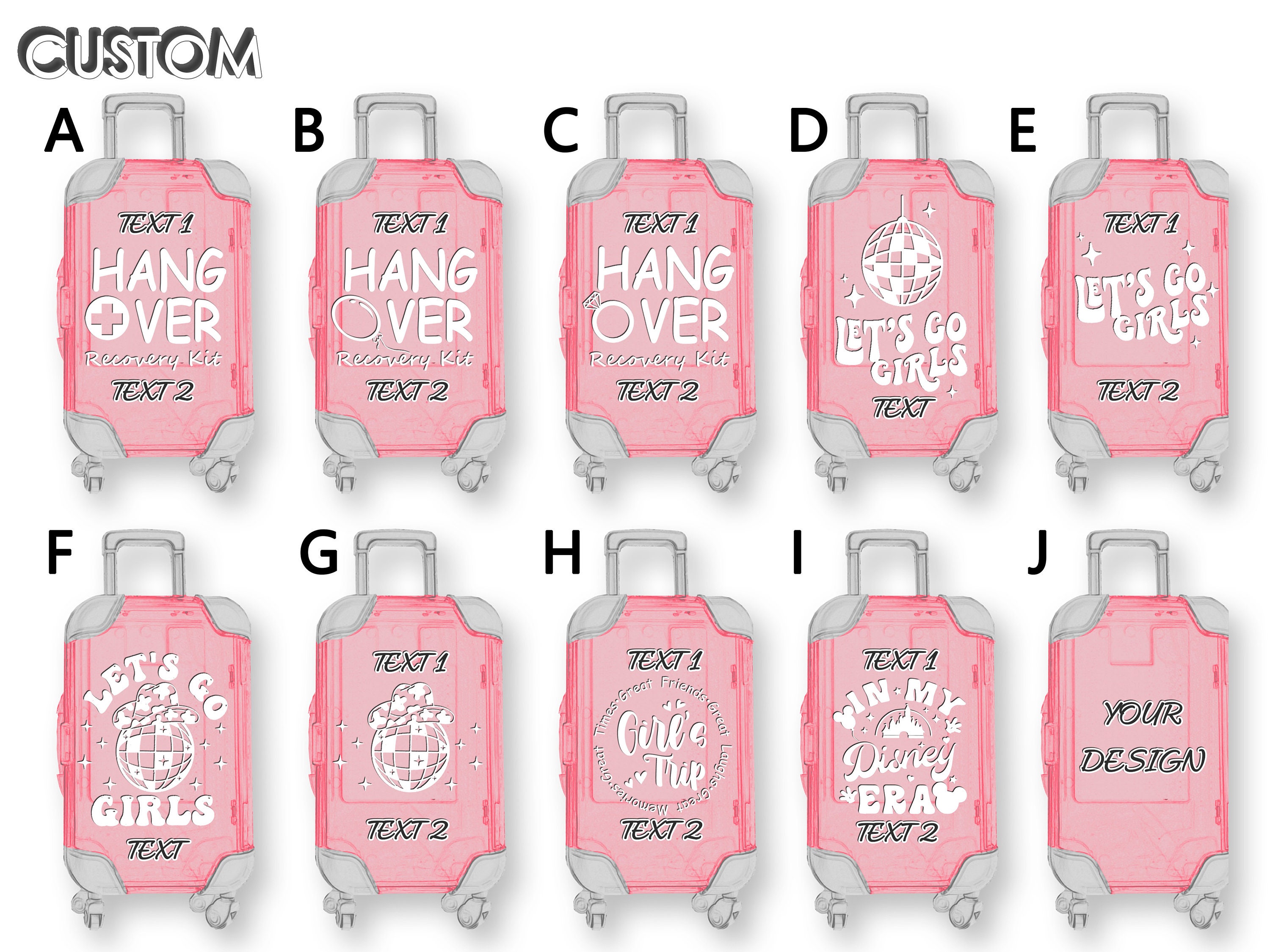 Hangover Kit Mini Suitcase, Bachelorette Party, Emergency Kit, Birthday Party Favor, Let's Go Girls, Girls Trips