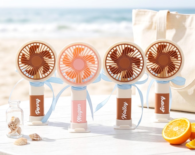 Personalized Handheld Fan: Custom Name, Portable Cooling Gift