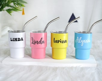 Personalized Bridesmaid Gifts,Custom Mini Tumbler,Girls Trip 3oz Shot Glass,Bachelorette Party ,Bridal Party,Party Favors,Sip,
