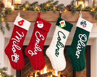 Custom 2026 Christmas Stocking: Custom Name & Festive Icons