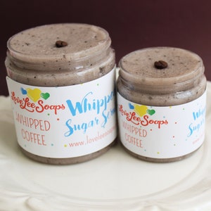 Whipped Sugar Scrub - Whipped Coffee, Foaming Sugar Scrub, Body Scrub, Body Whip, Whipped Scrub, Exfoliating Scrub, Body Frosting, Teacher