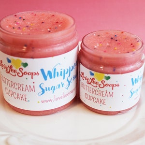 Whipped Sugar Scrub - Buttercream Cupcake, Foaming Sugar Scrub, Body Scrub, Body Whip, Whipped Scrub, Exfoliating Scrub, Body Frosting, Soap