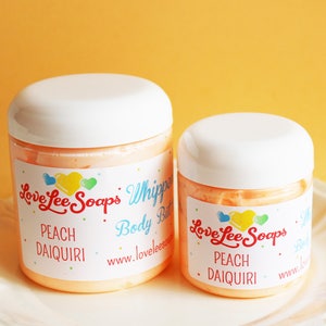 Whipped Body Butter Peach Daiquiri  - Whipped Body Lotion, Body Frosting, Gift For Her, Skin Care, Hand Lotion, Body Cream, Body Lotion