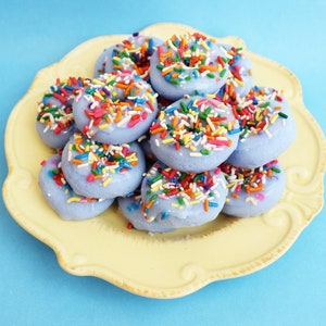 Doughnut Soap Mini Sprinkle Set - Blueberry Scented, Sprinkle Soaps, Mini Set, Party Favors, Kids Soap, Donut soap, Baby Shower Favors, Kid