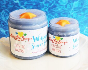 Whipped Sugar Scrub - Crystal Waters, Foaming Sugar Scrub, Body Scrub, Body Whip, Whipped Scrub, Exfoliating Scrub, Body Frosting, Soap