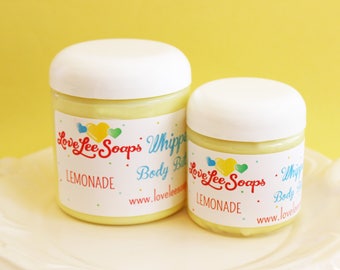 Schlagkörperbutter Lemonade - Schlagkörperlotion, Body Zuckerguss, Körperpeitsche, Hautpflege, Körperlotion, Körperpeitsche, Handcreme, Zitrone, Vegan