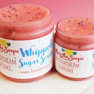 Whipped Sugar Scrub Buttercream Cupcake, Foaming Sugar Scrub, Body Scrub, Body Whip, Whipped Scrub, Exfoliating Scrub, Body Frosting, Soap image 6