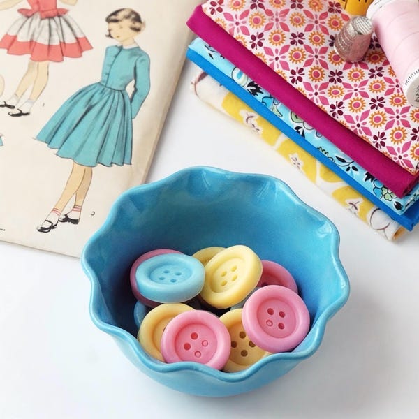 Button Soaps: Pastel Colors, Clean Cotton Scent, Baby Shower Favors