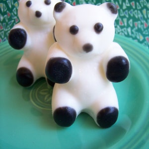 Panda Bear Soap Kids Soap, Children Soap, Animal Soap, Party Favors, Bath Soap, Lime Scented, Teddy Bear, Jungle, Novelty Soap, Bear Soap image 5