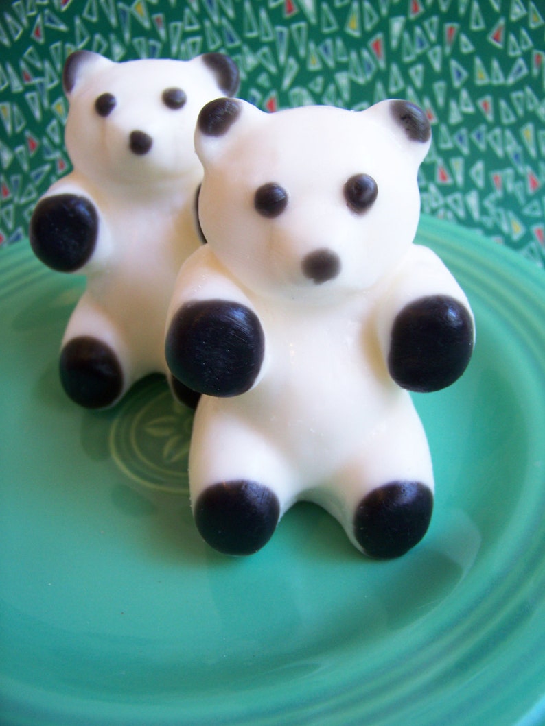 Panda Bear Soap Kids Soap, Children Soap, Animal Soap, Party Favors, Bath Soap, Lime Scented, Teddy Bear, Jungle, Novelty Soap, Bear Soap image 5