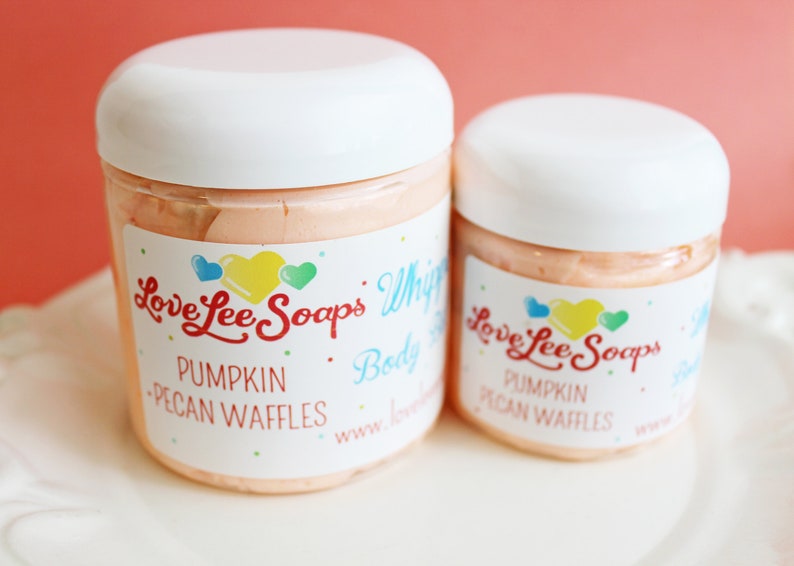 Whipped Body Butter Pumpkin Pecan Waffles Whipped Lotion, Whip Soap, Body Lotion, Body Frosting, Dessert, Bridal Shower, Wedding Favors image 3