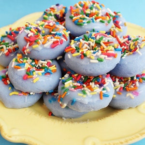 Doughnut Soap Mini Sprinkle Set Blueberry Scented, Sprinkle Soaps, Mini Set, Party Favors, Kids Soap, Donut soap, Baby Shower Favors, Kid image 5